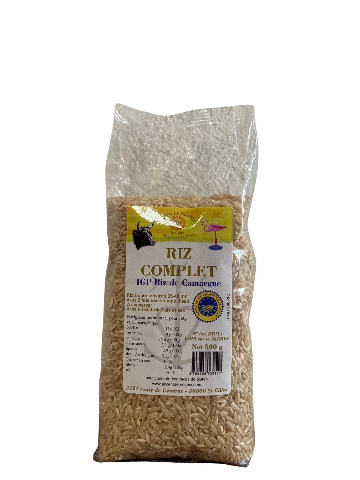 Riz complet de Camargue 500g