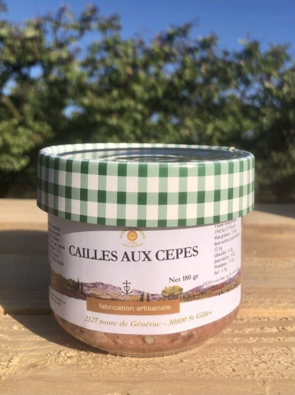 Terrine de Cailles aux Cèpes 180g