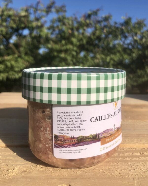 Terrine de Cailles aux Cèpes 180g – Image 4